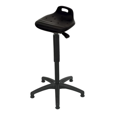 STIER Stehhilfe mit Gleitern Sitzhöhe 640-890 mm PU-Sitz mit Tragegriff