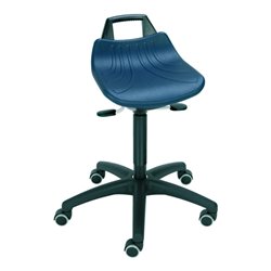 STIER Stehhilfe mit Rollen Sitzhöhe 520-710 mm PU-Sitz mit Tragegriff