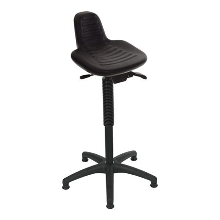 STIER Stehhilfe mit Gleitern Sitzhöhe 640-890 mm PU-Sitz mit Griffmulde