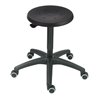 STIER Arbeitshocker mit Rollen Sitzhöhe 420-610 mm PU-Sitz