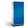 C+P Fächerschrank Cambio auf Sockel 12 Fächer Front Enzianblau Korpus Lichtgrau