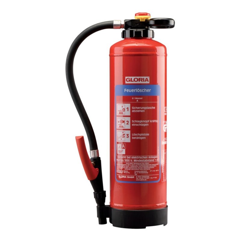 Wasserfeuerlöscher 9kg aufladb.Brandkl.43 A m.Wandh.