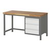 STIER Höhenverstellbare Werkbank Premium mit 3 Schubladen BxTxH 1500x700x840-1040mm