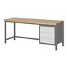 STIER Höhenverstellbare Werkbank Premium mit 3 Schubladen BxTxH 2000x700x840-1040mm