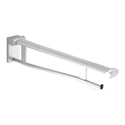 Keuco WC-Stützklappgriff Plan Care 700mm, gebremst, verchromt/schwarz