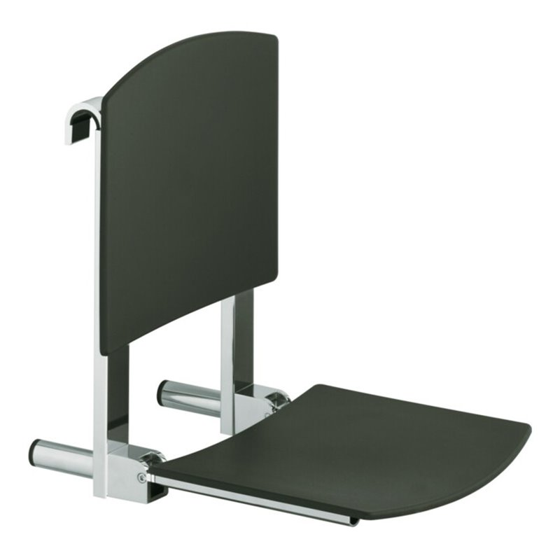 Keuco Klappsitz Plan Care verchromt/lichtgrau, zum Einhängen