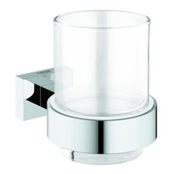 Grohe Becher Essentials Cube mit Halter, chrom