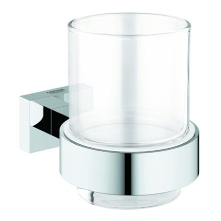 Grohe Becher Essentials Cube mit Halter, chrom