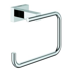 Grohe WC-Papierhalter Essentials Cube o. Deckel, verdeckte Befestigung, chrom