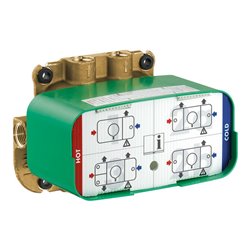 hansgrohe Grundkörper 2 Eingänge/4 Ausg, f UP-Thermostat Axor 1