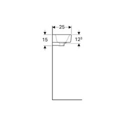 Geberit Handwaschbecken Renova Compact 50x25cm, m Hahnl. li, mit Überlauf, weiß