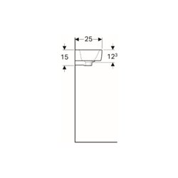 Geberit Handwaschbecken Renova Compact 50x25cm, m Hahnl. li, mit Überlauf, weiß