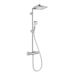 hansgrohe Showerpipe Crometta E mit Thermostat, 1jet, chrom