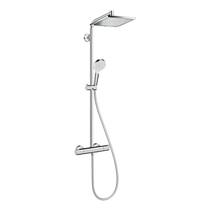 hansgrohe Showerpipe Crometta E mit Thermostat, 1jet, chrom
