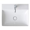 Duravit Möbelwaschtisch geschliffen DuraSquare 60x47cm, o. ÜL, m HLB, 1 Hahnloch, weiß