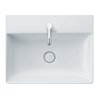 Duravit Möbelwaschtisch geschliffen DuraSquare 60x47cm, o. ÜL, m HLB, 1 Hahnloch, weiß