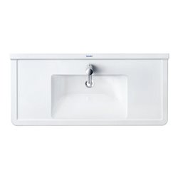 Duravit Möbelwaschtisch Starck 3 105x48,5cm, we, m HL, ÜL, Hahnlochbank
