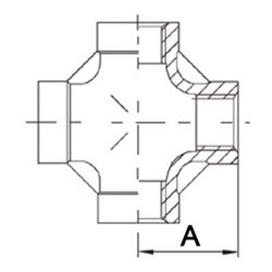 Kreuzstück EN 10226-1 NPS 1/2 Zoll IG SPRINGER