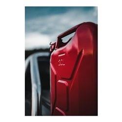 Kraftstoffkanister Inh.20l Feuerrot RAL 3000 Stahlbl.