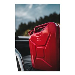 Kraftstoffkanister Inh.20l Feuerrot RAL 3000 Stahlbl.