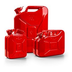 Kraftstoffkanister Inh.20l Feuerrot RAL 3000 Stahlbl.