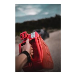 Kraftstoffkanister Inh.20l Feuerrot RAL 3000 Stahlbl.