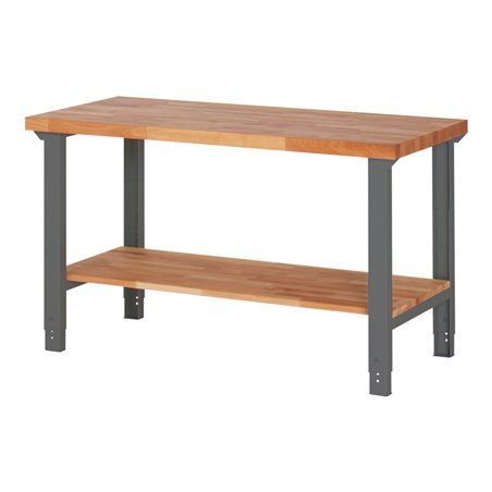 STIER Höhenverstellbarer Werktisch Premium mit Ablageboden