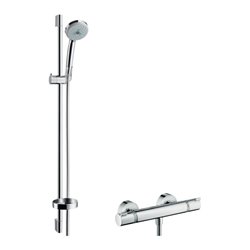 hansgrohe Brausesystem Croma 100 Multi 958mm Brausestange, mit Thermostat, chrom