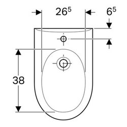Geberit Wand-Bidet Renova mit Überlauf, weiß KeraTect