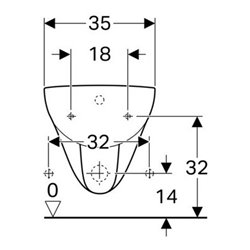 Geberit Wand-Bidet Renova mit Überlauf, weiß KeraTect