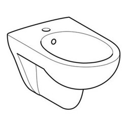 Geberit Wand-Bidet Renova mit Überlauf, weiß KeraTect