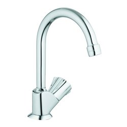 Grohe Standventil Costa chr, schwenkb. Rohrausl, Markierung blau
