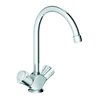 Grohe Spültisch-Zweigriff-Armatur Costa chrom, schwenkbarer Rohrauslauf