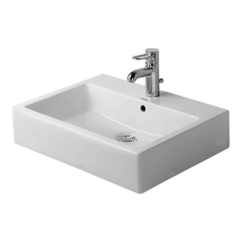 Duravit Aufsatzbecken Vero 59,5x46,5cm, geschli., m HL, ÜL, HLB, we