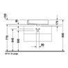 Duravit Aufsatzbecken Vero 59,5x46,5cm, geschli., m HL, ÜL, HLB, we