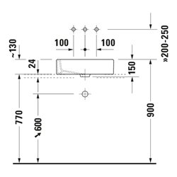 Duravit Aufsatzbecken Vero geschli., o. HL, ÜL, HLB, 50x38cm, weiß