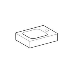 Geberit Handwaschbecken iCon 38x28cm, m Hahnl. re, o. Überlauf, weiß