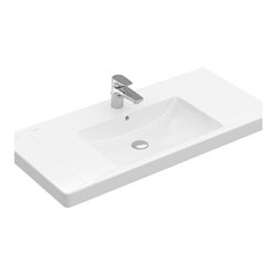 V&B Möbelwaschtisch Subway 2.0 80x47cm, weiß, mit Hahnloch, Überlauf