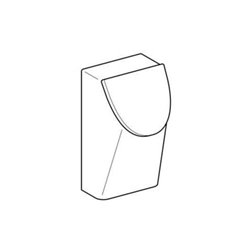 Geberit Urinal Renova Plan weiß, mit Deckel, Zulauf/Abgang hinten