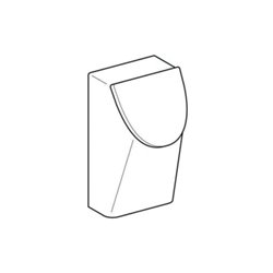 Geberit Urinal Renova Plan weiß, mit Deckel, Zulauf/Abgang hinten