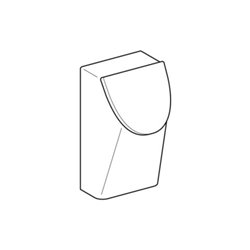 Geberit Urinal Renova Plan weiß, mit Deckel, Zulauf/Abgang hinten