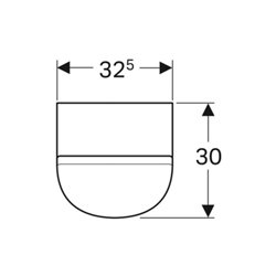 Geberit Urinal Renova Plan weiß, mit Deckel, Zulauf/Abgang hinten