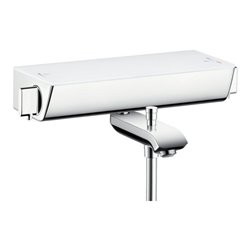 hansgrohe Wannen-Thermostat Ecostat Select AP, 2 Verbr., Ausl. 193mm, weiß/chrom