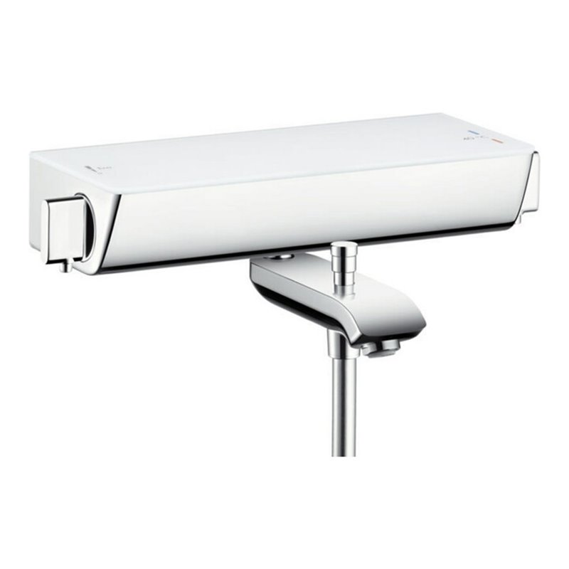 hansgrohe Wannen-Thermostat Ecostat Select AP, 2 Verbr., Ausl. 193mm, weiß/chrom