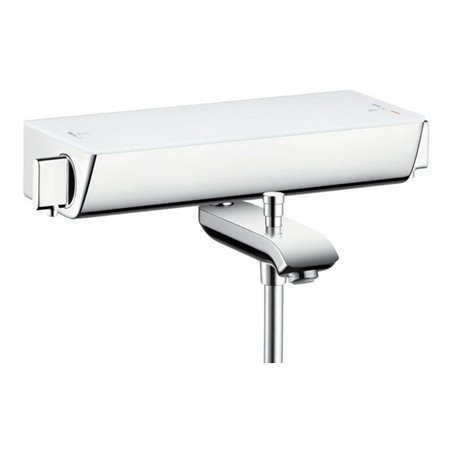 hansgrohe Wannen-Thermostat Ecostat Select AP, 2 Verbr., Ausl. 193mm, weiß/chrom