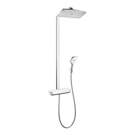 hansgrohe Showerpipe Raindance E mit Thermostat, 1jet, weiß/chrom