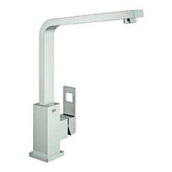 Grohe Spültisch-Einhebelmischer Eurocube supersteel, schwenkbarer Gussauslauf