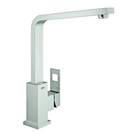 Grohe Spültisch-Einhebelmischer Eurocube supersteel, schwenkbarer Gussauslauf