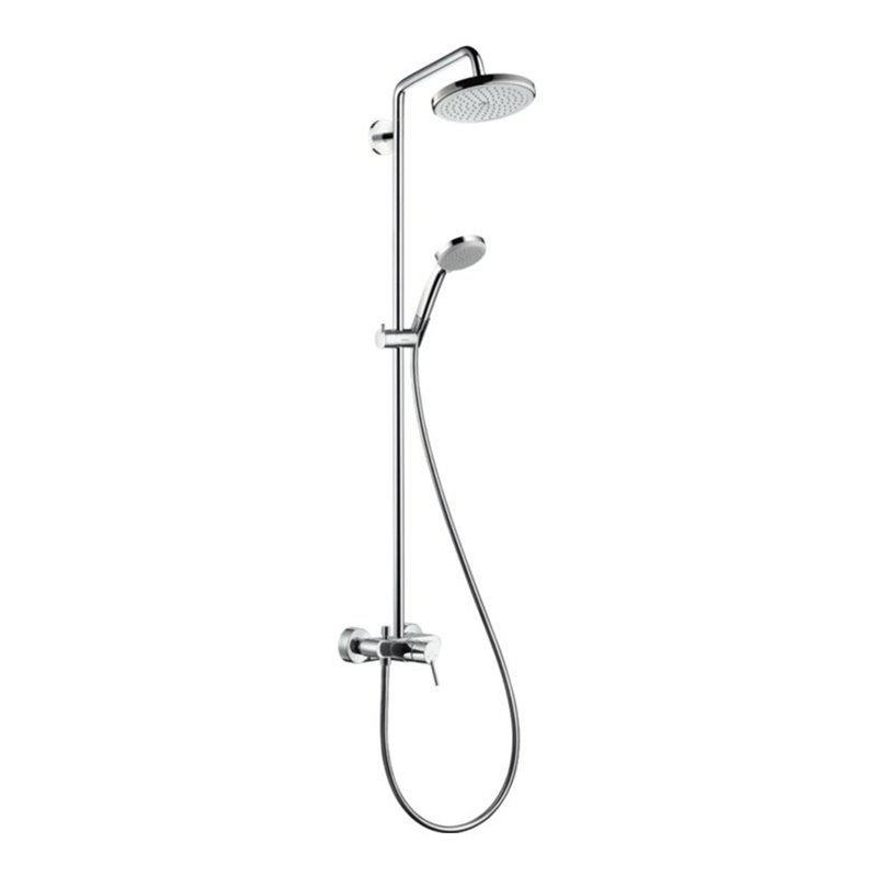 hansgrohe Showerpipe Croma 220 mit Einhebelmischer, 1jet, chrom