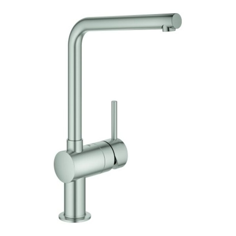 Grohe Spültisch-Einhebelmischer Minta supersteel, schwenkbarer L-Auslauf